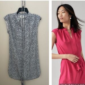 NEW Charlotte Brody 100% Silk Blue Sleeveless Tie Majorca Kaftan Mini Dress